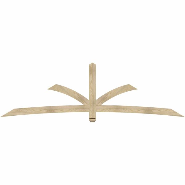 Ekena Millwork Davenport Rough Sawn Timber Gable Bracket, Douglas Fir, 108"W x 31 1/2"H x 2"D x 4"F, 7/12 Pitch GBW108X31X0204DAV00RDF - main